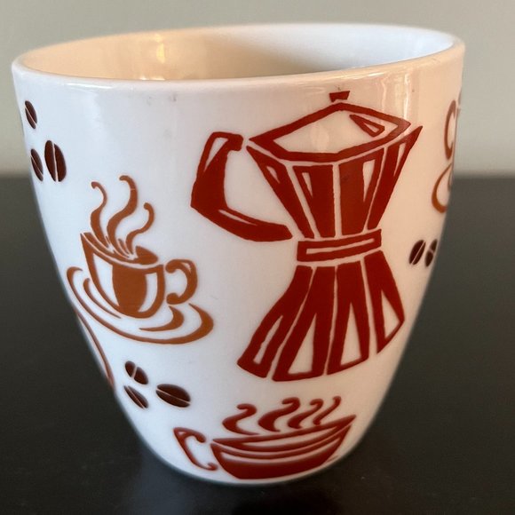 Bed Bath & Beyond Brown & White Coffee Graphics Ceramic Mug - Picture 2 of 6